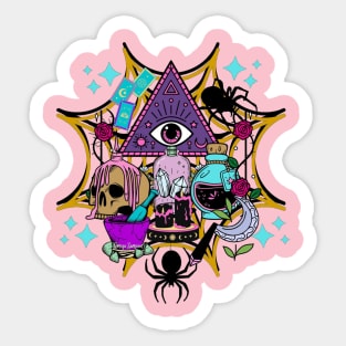 Witchy Vibes and Spiders Sticker